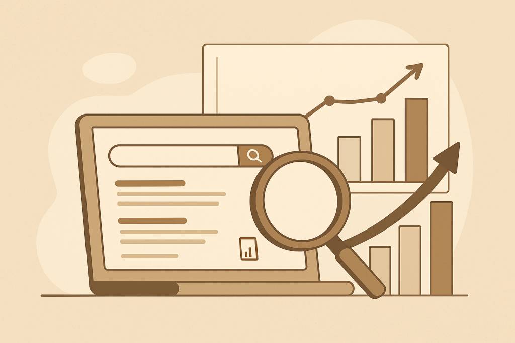 Consultant SEO freelance à Paris analysant des performances Google.